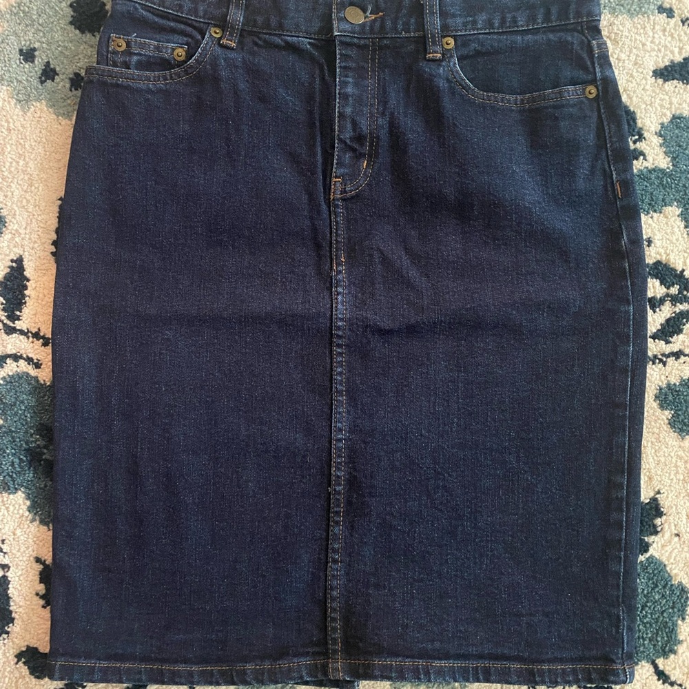 Lauren Ralph Lauren Dark Denim Pencil Skirt